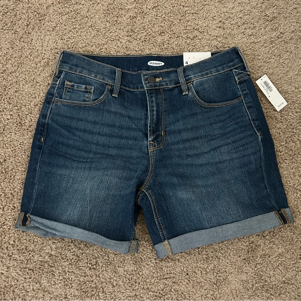 NWT W Medium Dark Old Navy Denim Shorts Size 4 |B2